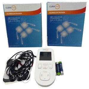 CuraMed TENS/EMS Device W/ Electrodes For Pain Relief & Muscle Massage 12k